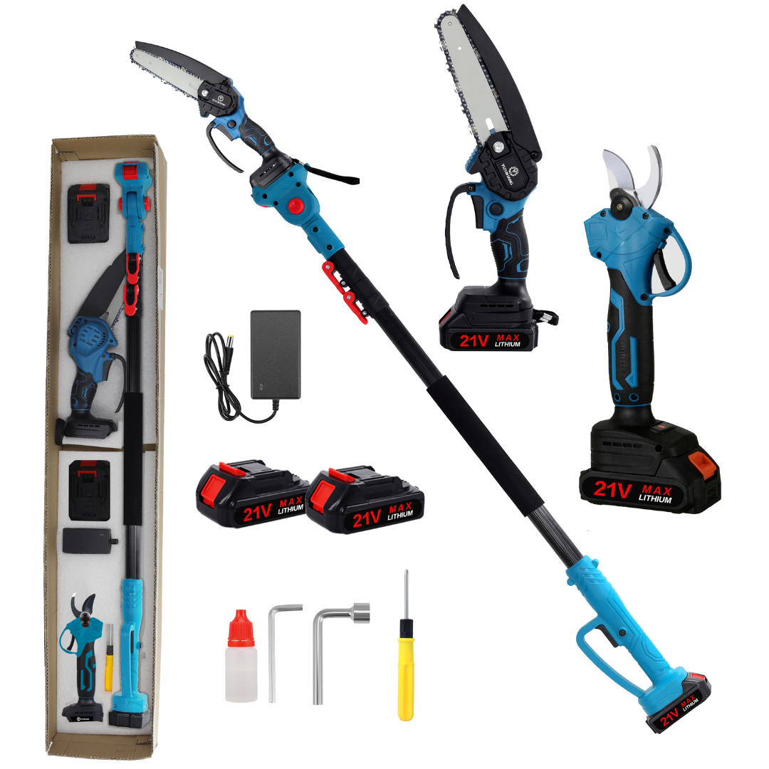 Agram Tools teleszkópos acus szett: fűrészek és ollók ágakhoz - 240cm