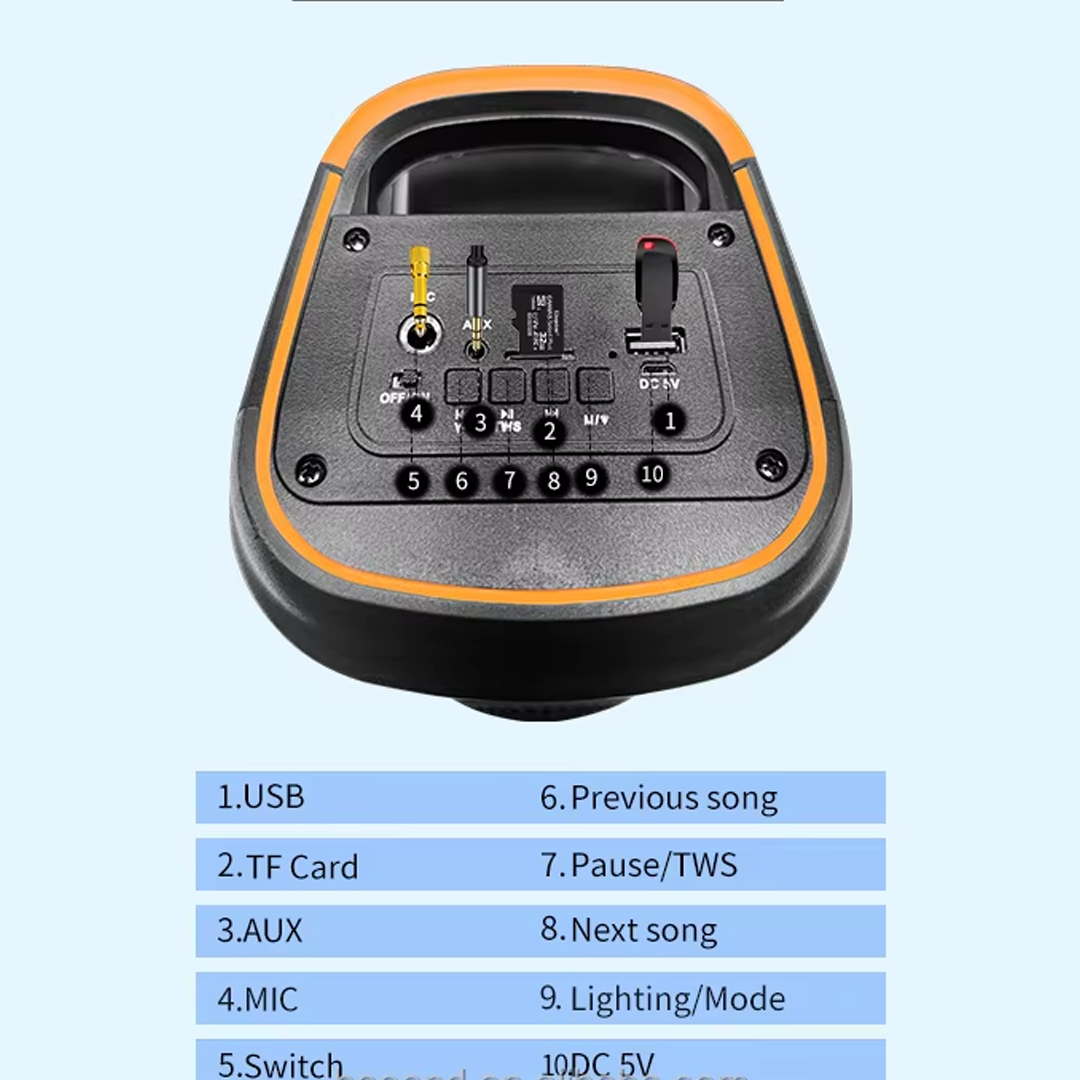 ABS-2403 hordozható Bluetooth hangszóró