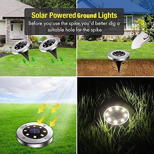 Napelemes LED lemezek a kertbe - 4 db