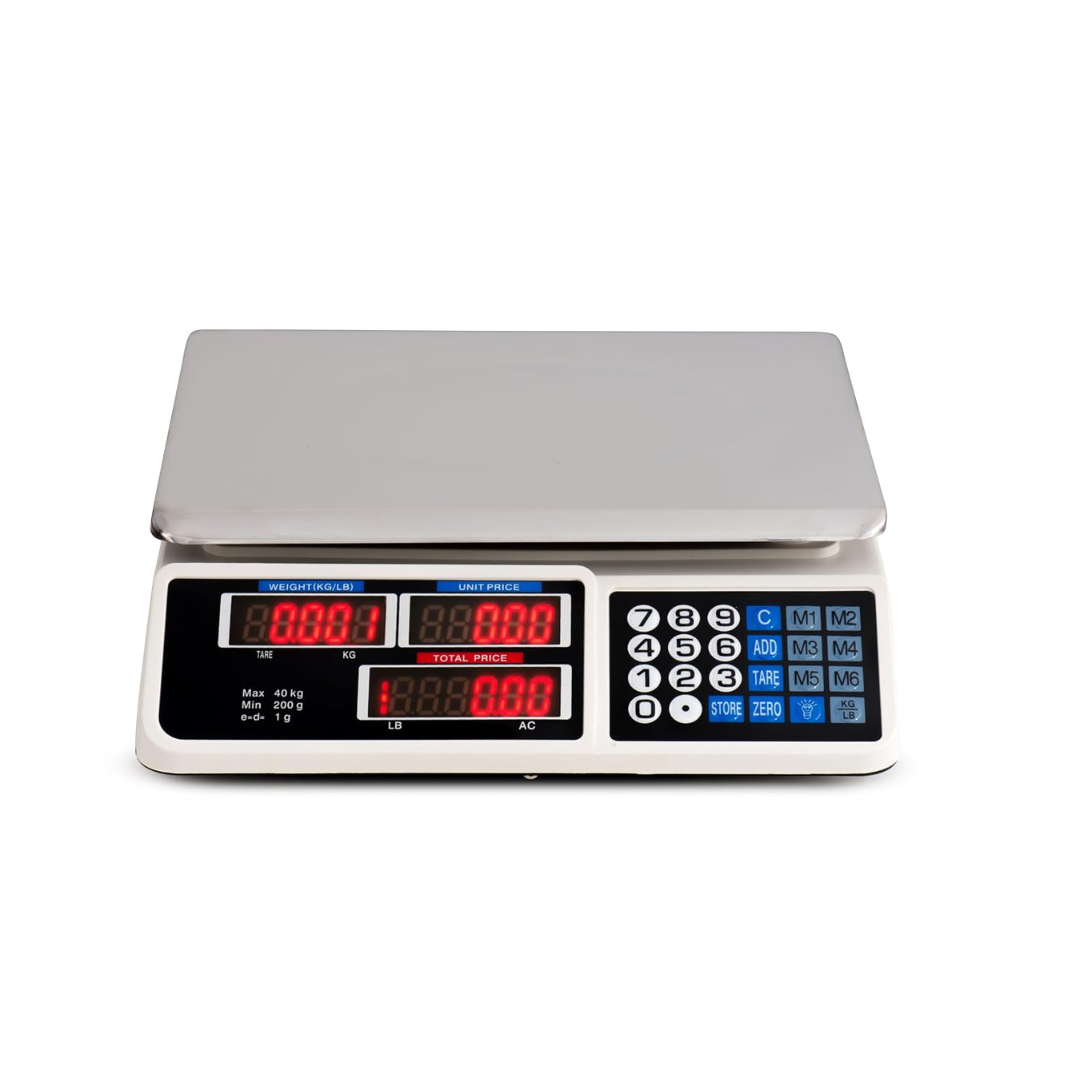 Digitális mérleg 40 kg LCD képernyővel