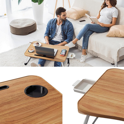 Összecsukható asztal laptophoz és reggelihez az ágyban