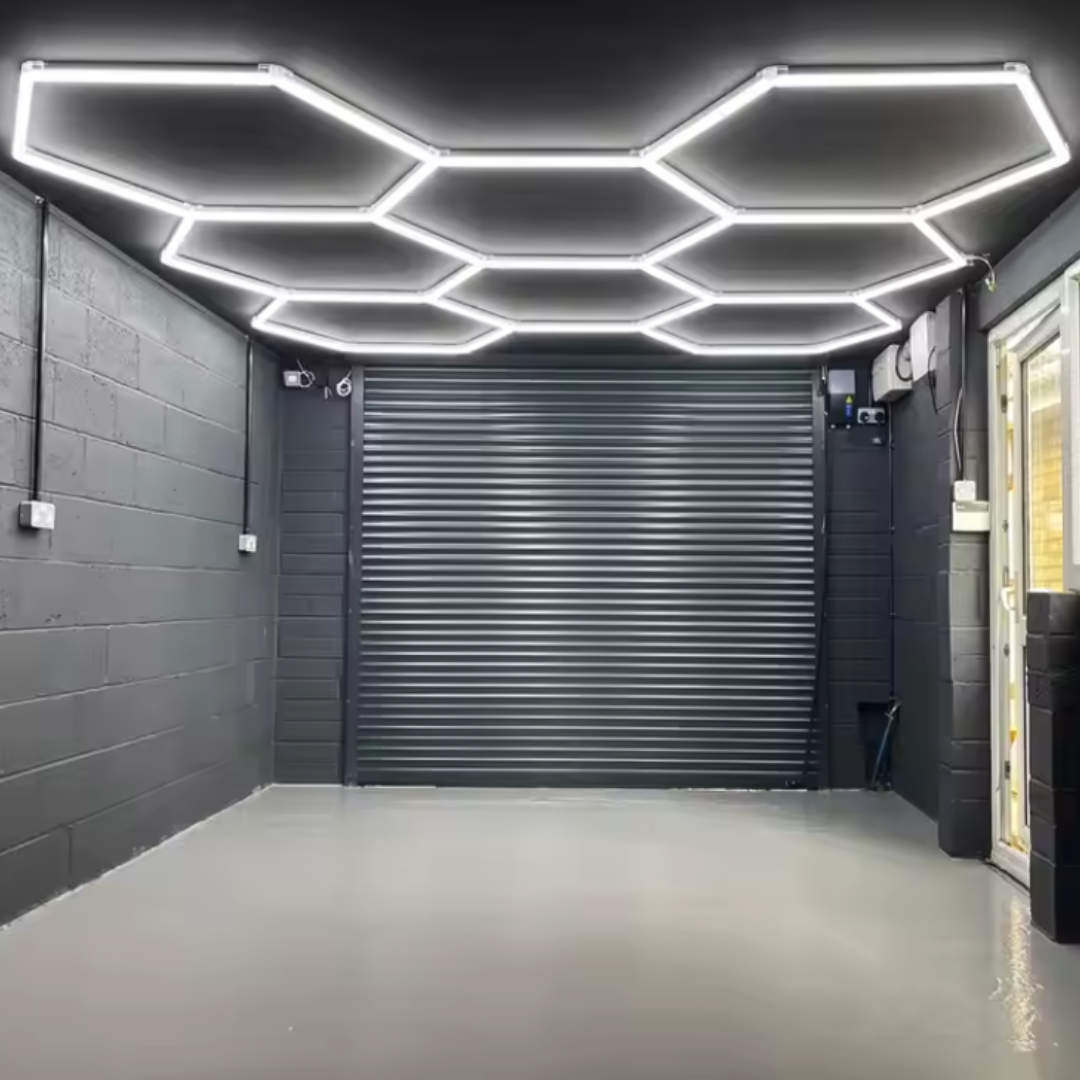 Hatszög LED világítás - 8 elemből álló készlet