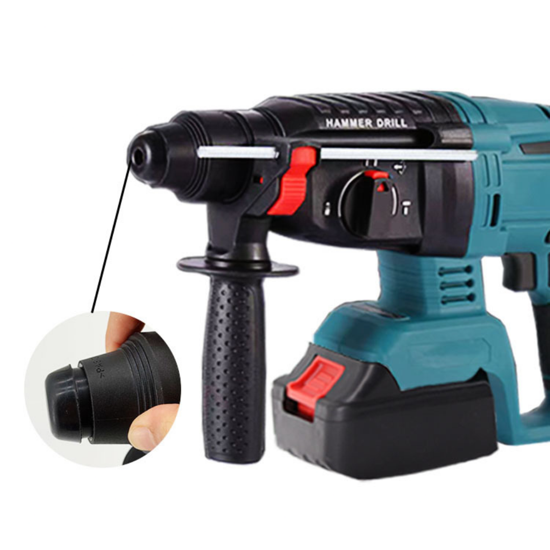 Acu szerszámkészlet 4u1 Brushless – fúró, ütvecsavarozó, sarokcsiszoló és SDS kalapács