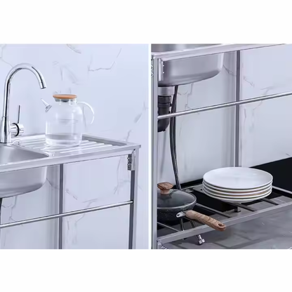 Inox leválasztott mosogató