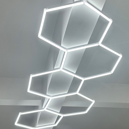 Hatszög LED világítás – 10 elemből álló készlet