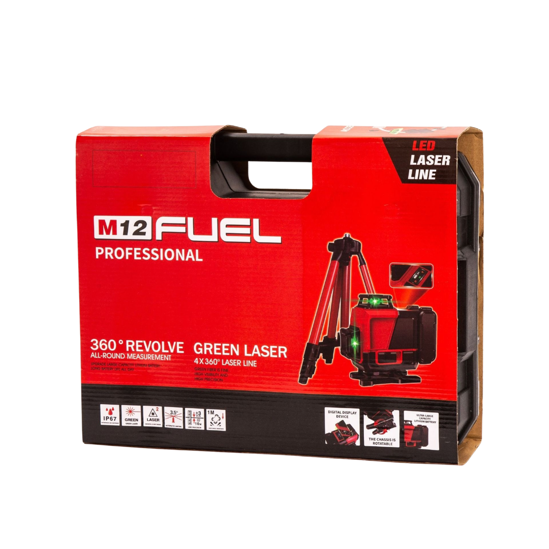 Laser niverer 4 × 360° – 16 vonal – piros