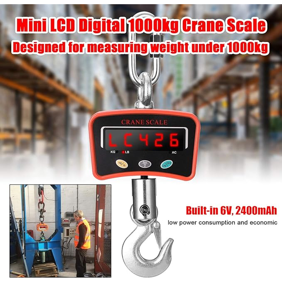 Digitális Lógó Daruzó Mérleg Max. teherbírás: 300kg / 1000kg