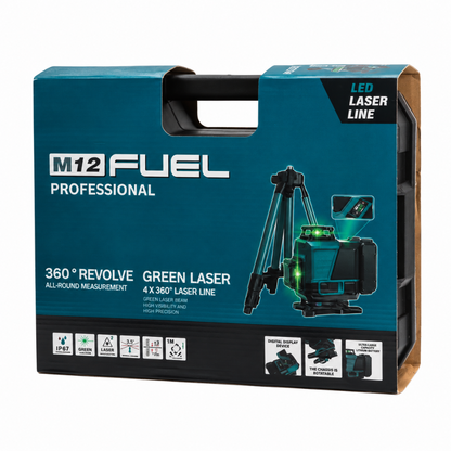 Laser niverer 4 × 360° – 16 vonal – zöld