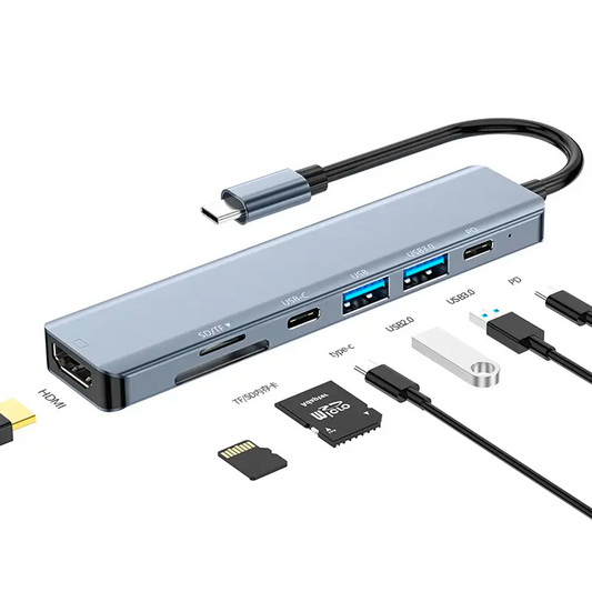 Multifunkcionális 7 az 1-ben USB Hub