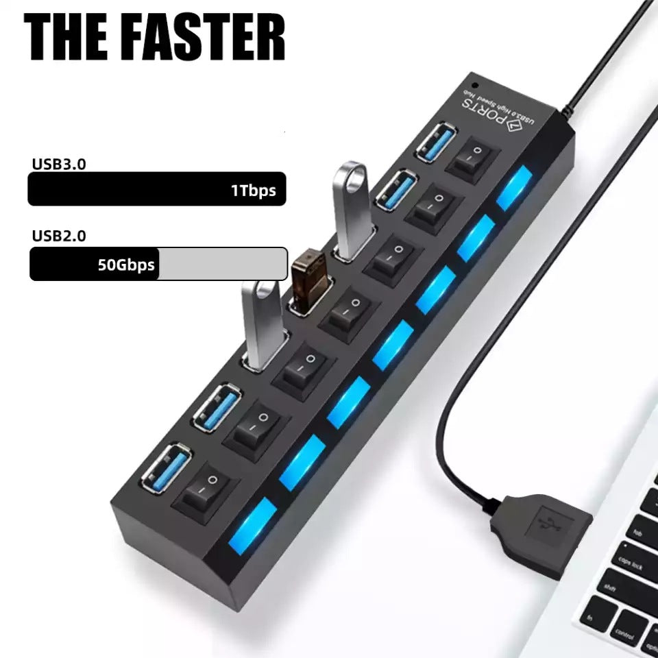 USB hub 7 porttal